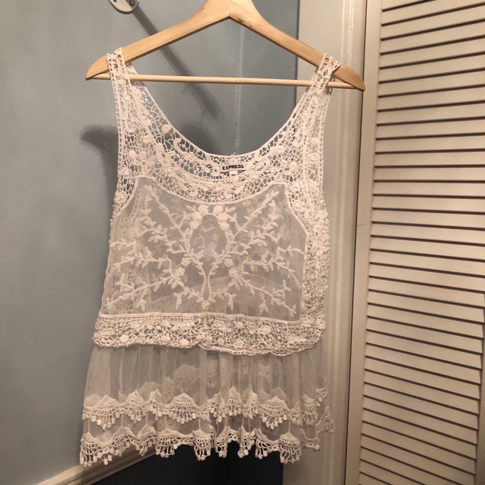 Express  Sheer boho top